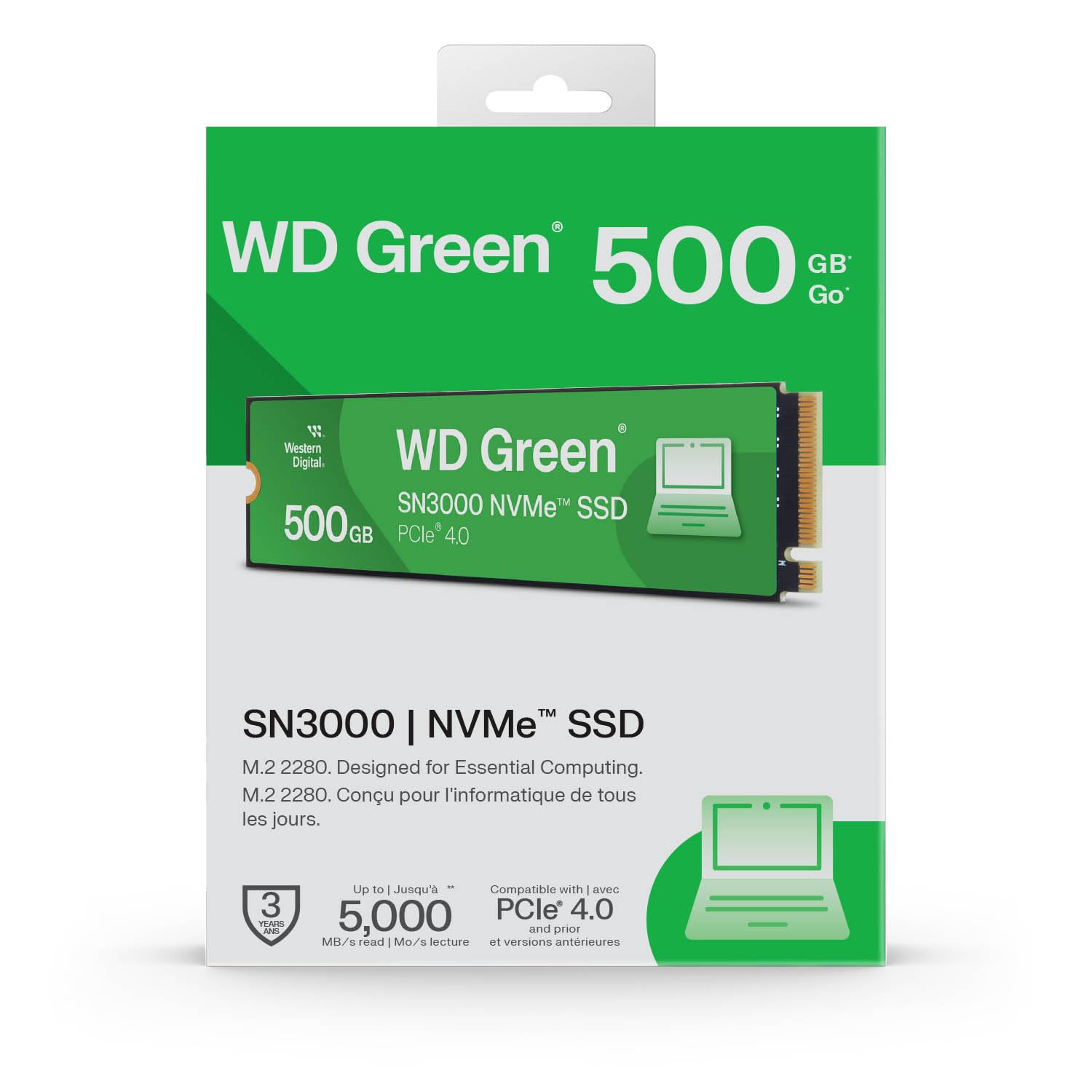 WD Green® SN3000 NVMe™ SSD, PCIe® Gen 4, 500GB : Amazon.in: Fashion
